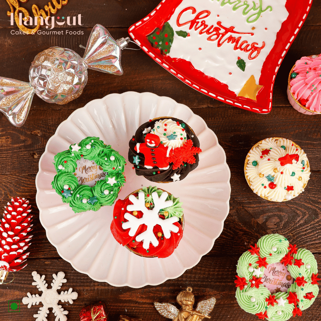 Christmas Special Cupcakes Box of 4