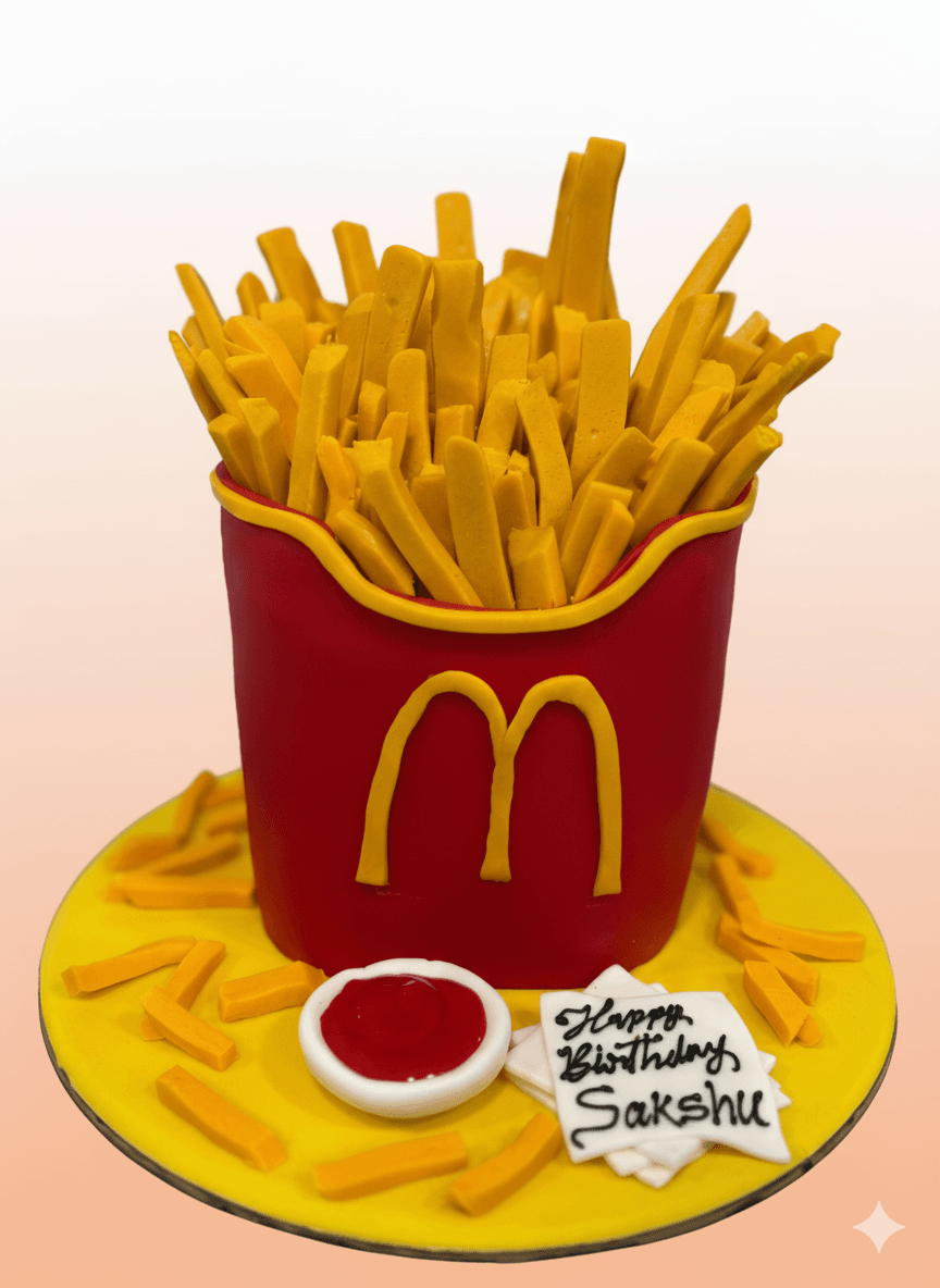 French Fries themed cake