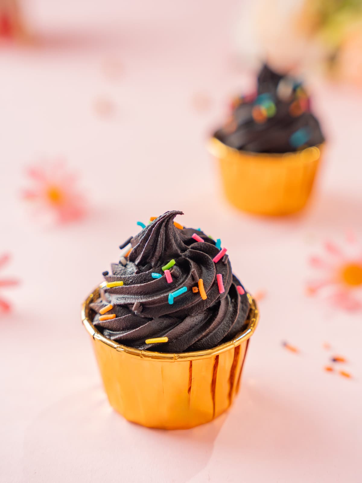 Gooey chocolate cupcake