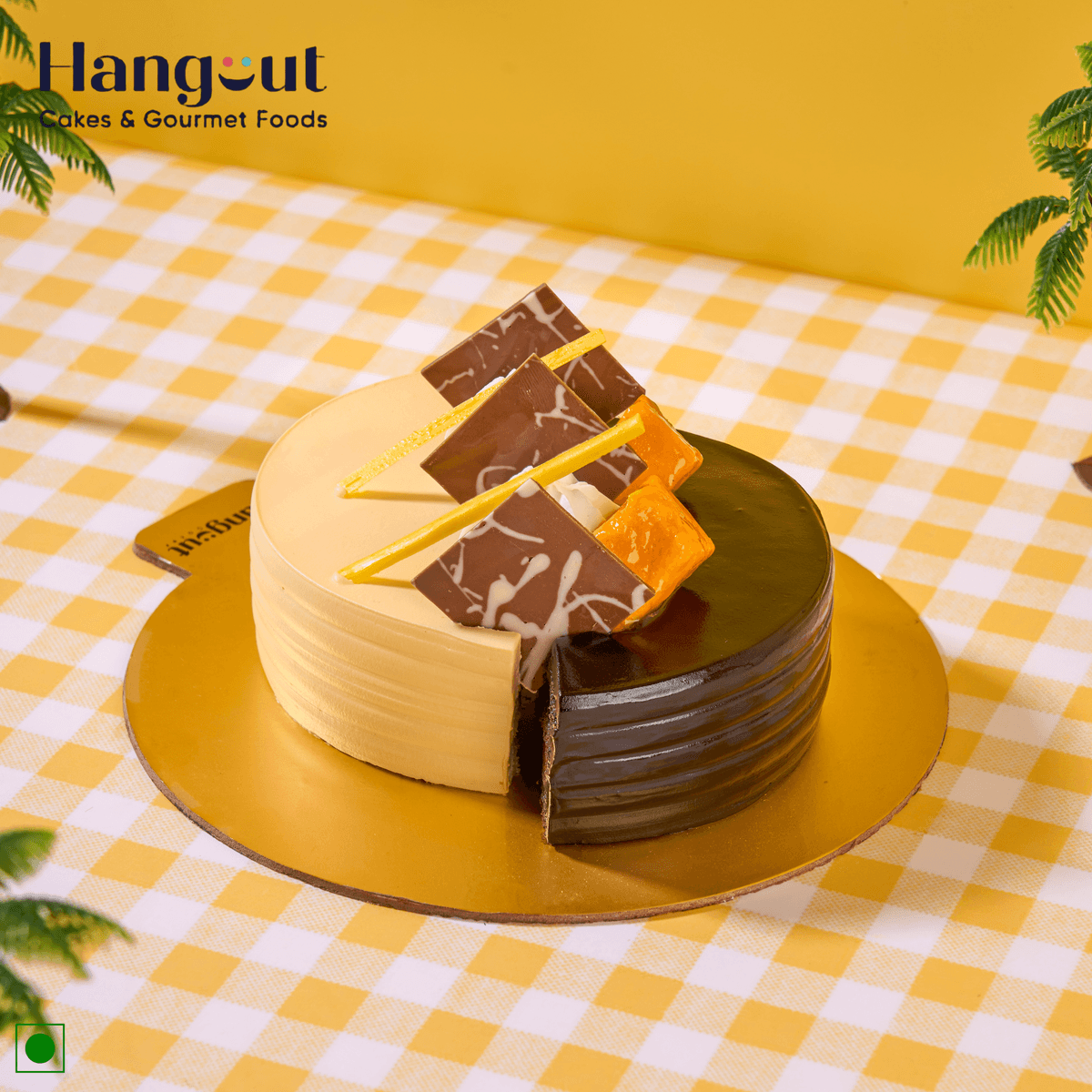 Mango Half & Half Cake