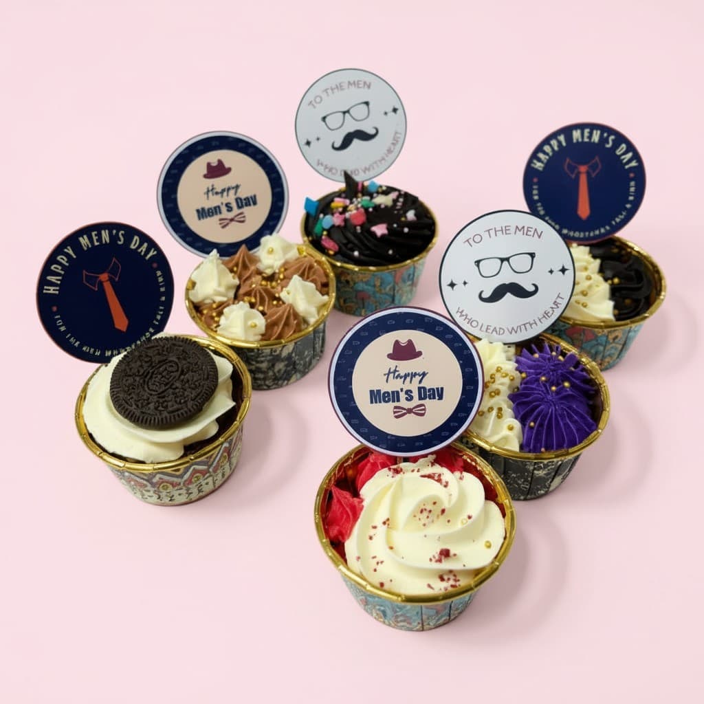 Men's Day Special Cupcake Box Of 6