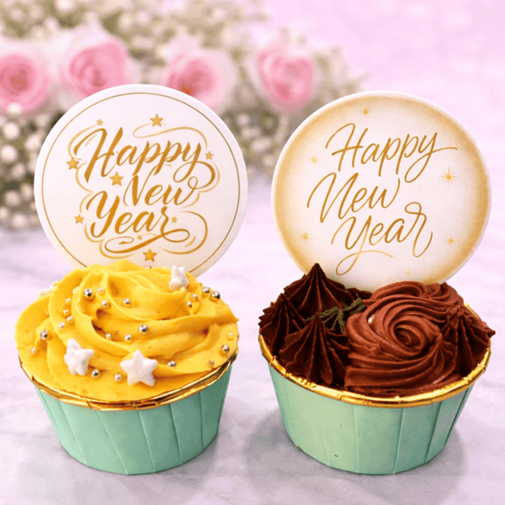 New Year Special Cupcakes Box of 2