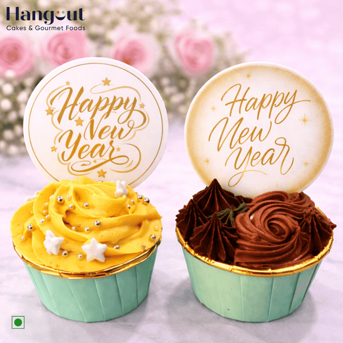 New Year Special Cupcakes Box of 2