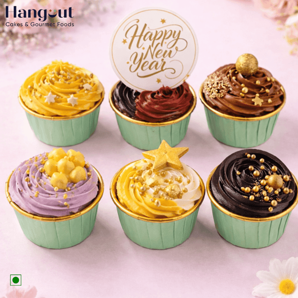 New Year Special Cupcakes Box of 6