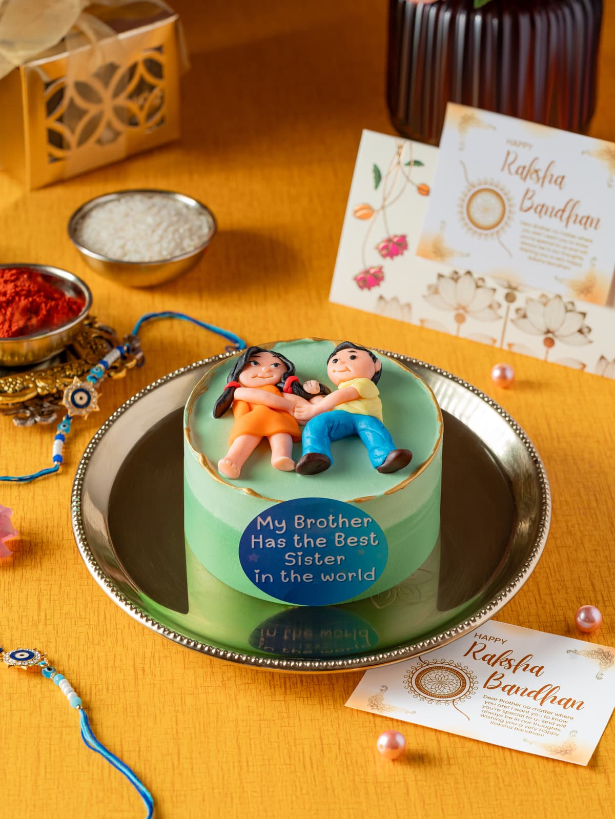 Rasmalai Rakhi Special Bento Cake