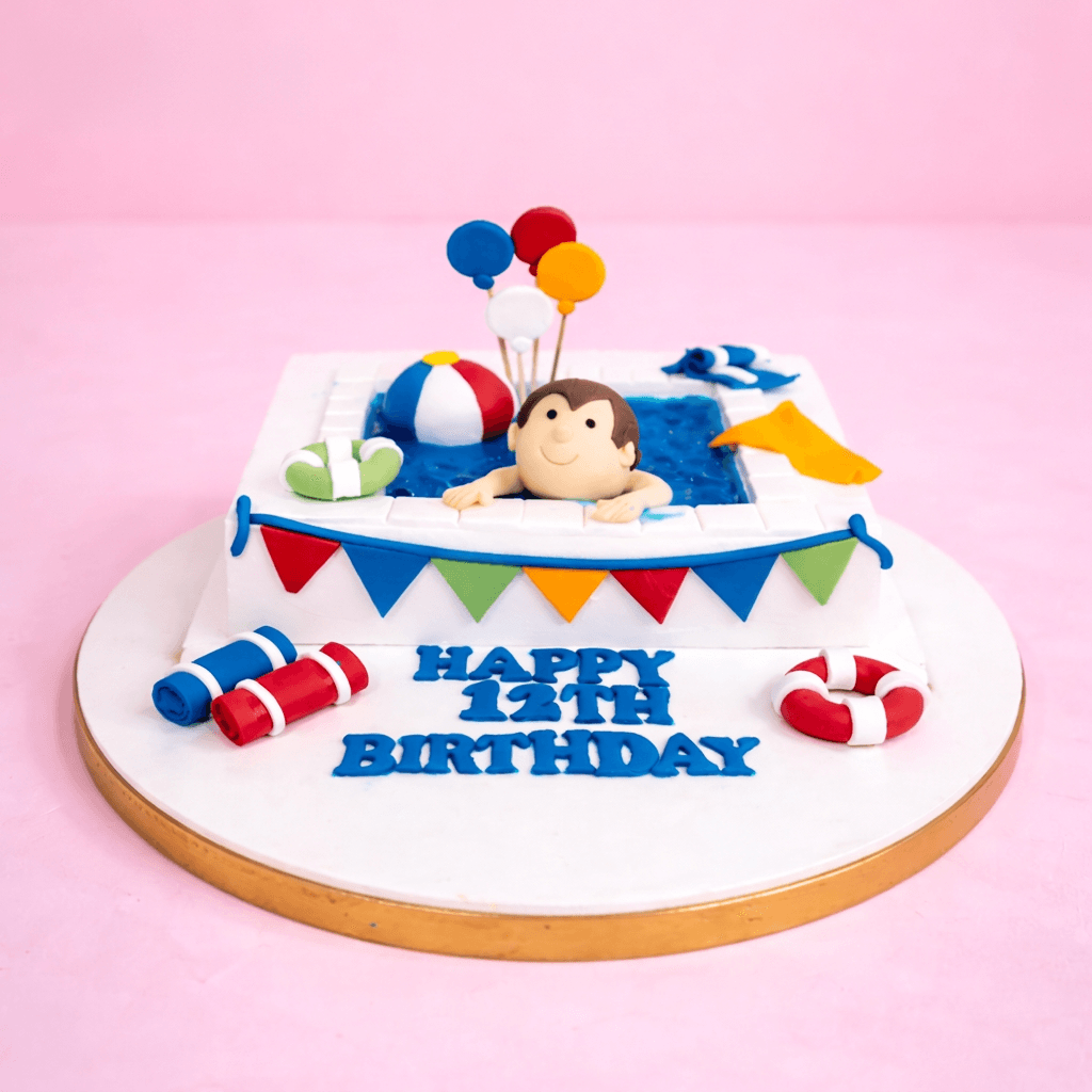 Aqua Party Delight Cake