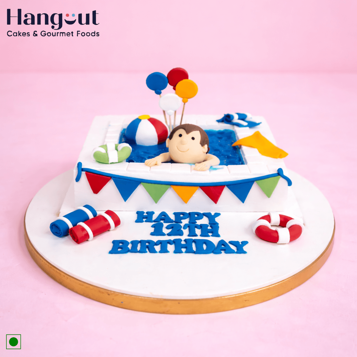 Aqua Party Delight Cake