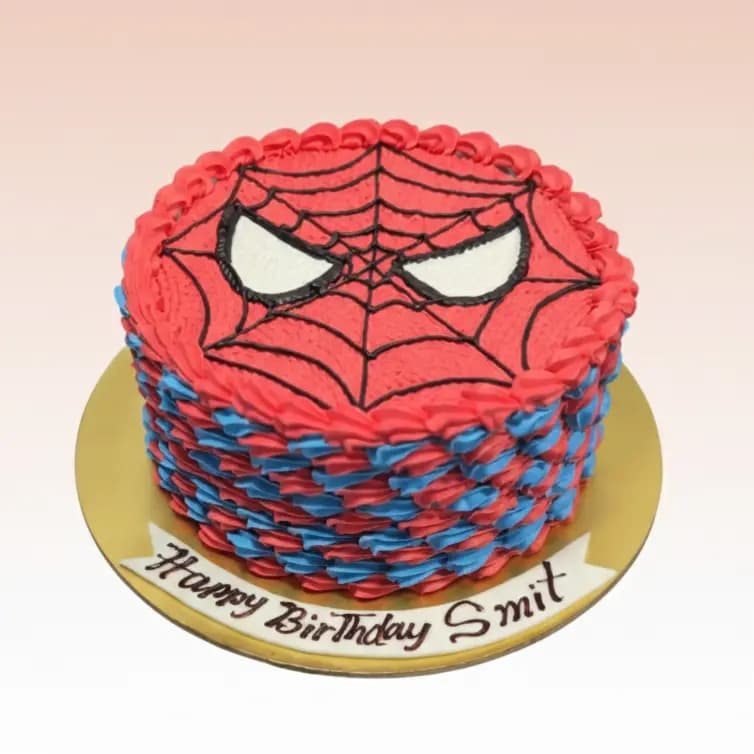 Spiderman Themed Birthday Cake