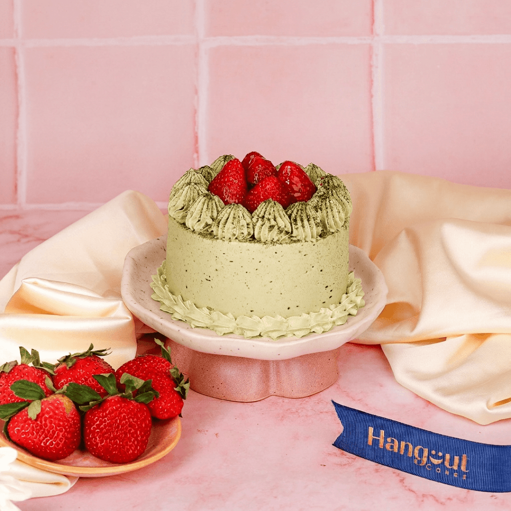 Strawberry Matcha Cake [Medium]