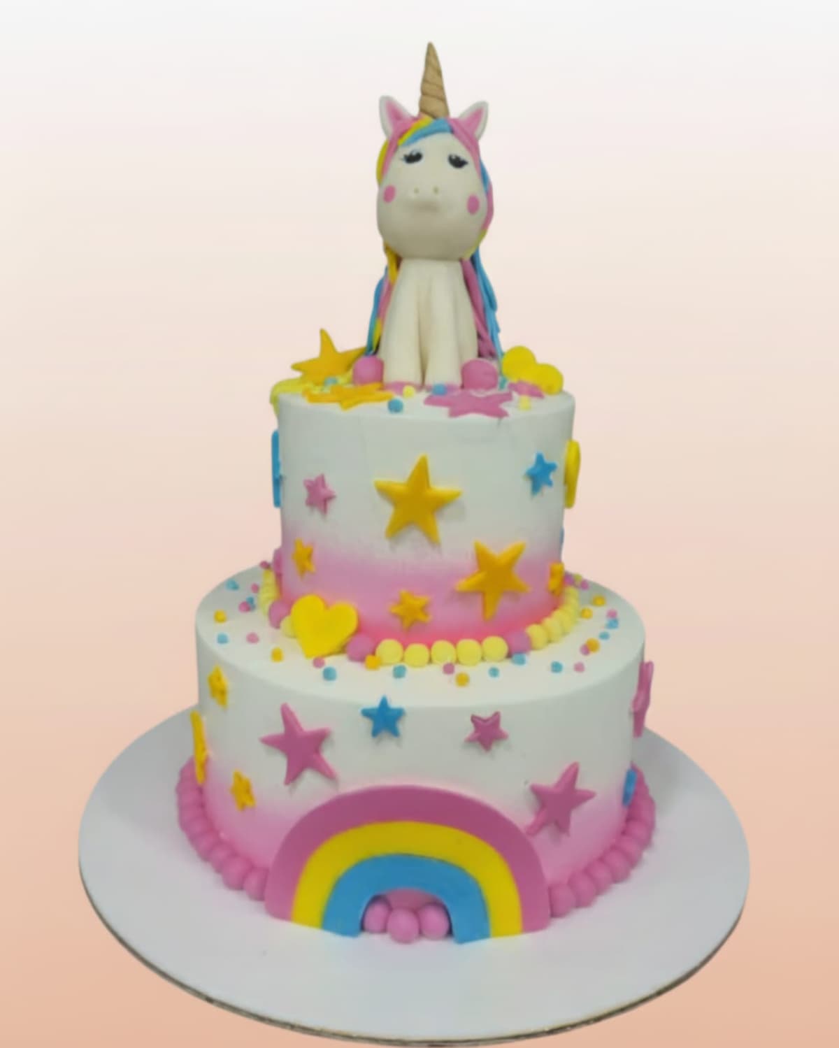 Unicorn two tier cake