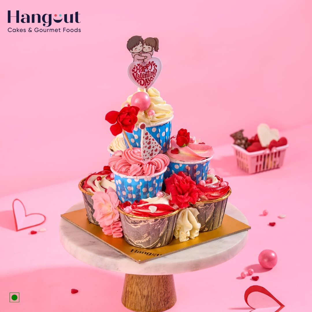 Valentine’s Day Special Tiered Cupcakes