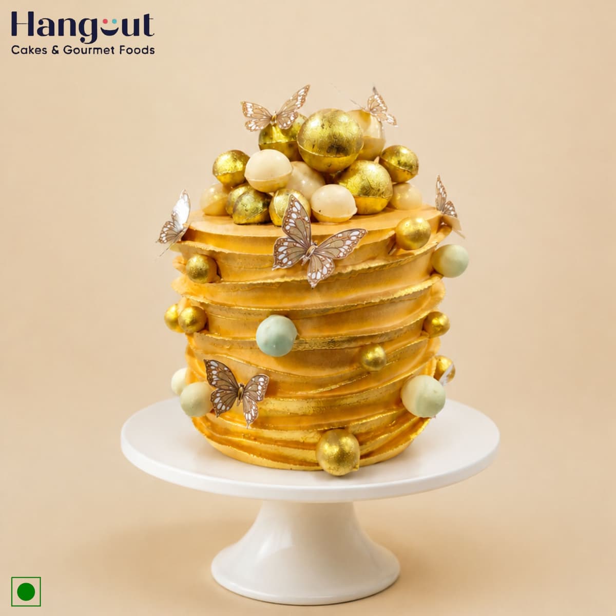 Golden Butterfly Cake