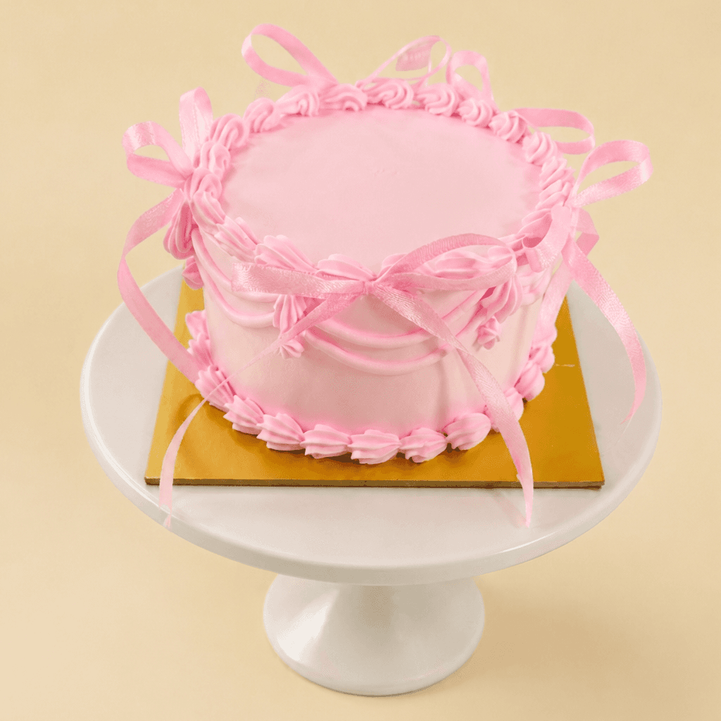 Tiny Pink Bow Cake