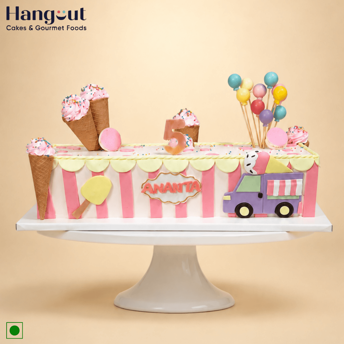 Pastel Ice Cream Party Cake