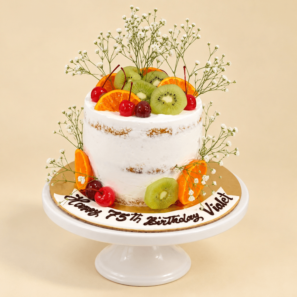 Tropical Fresh Fruit Cake
