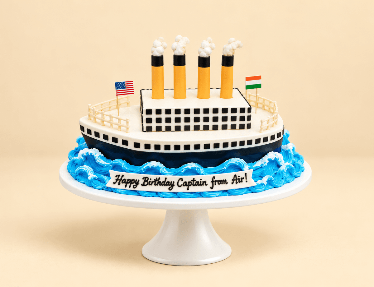 Ocean Ship Cake
