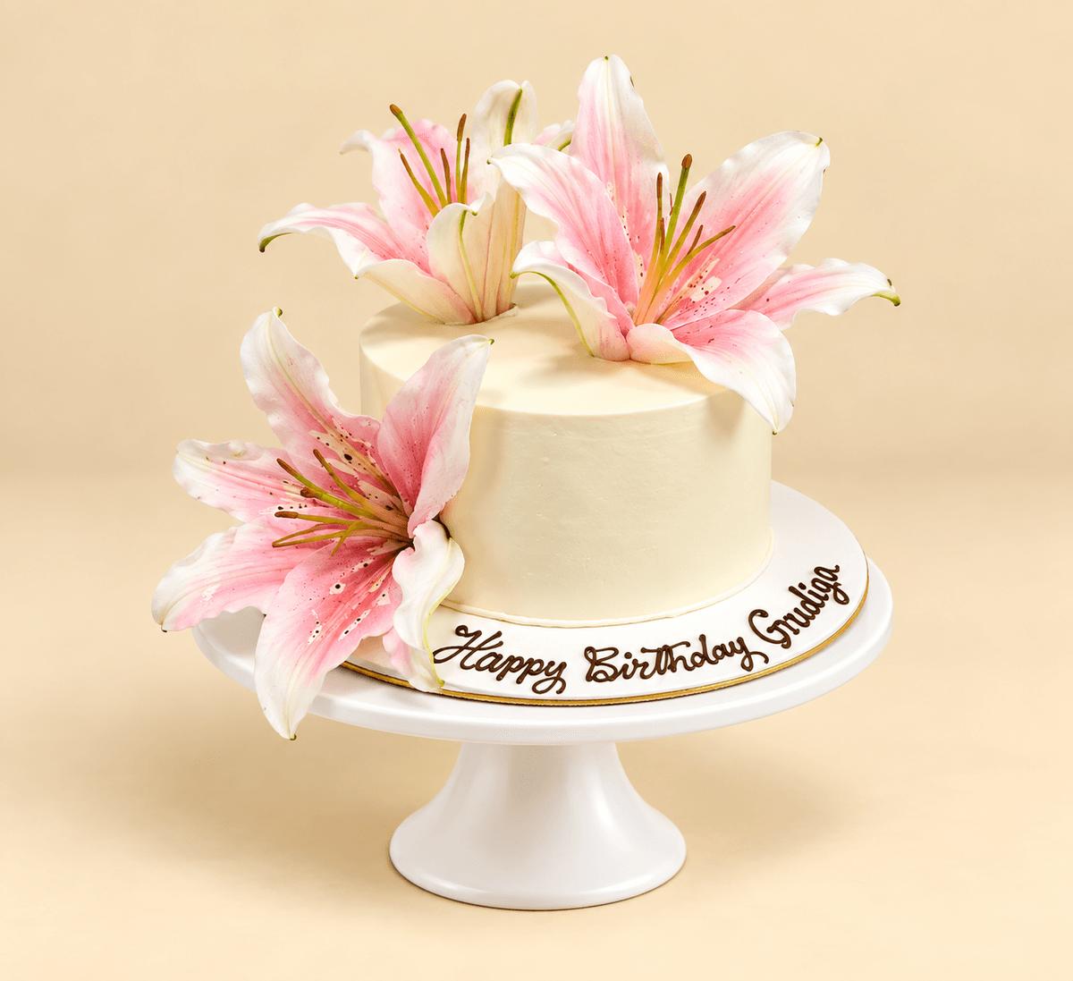 Blush Lily Elegance Cake