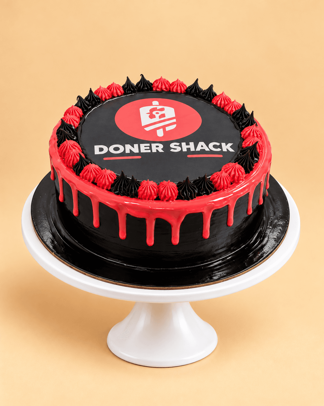 Corporate Logo Drip Cake