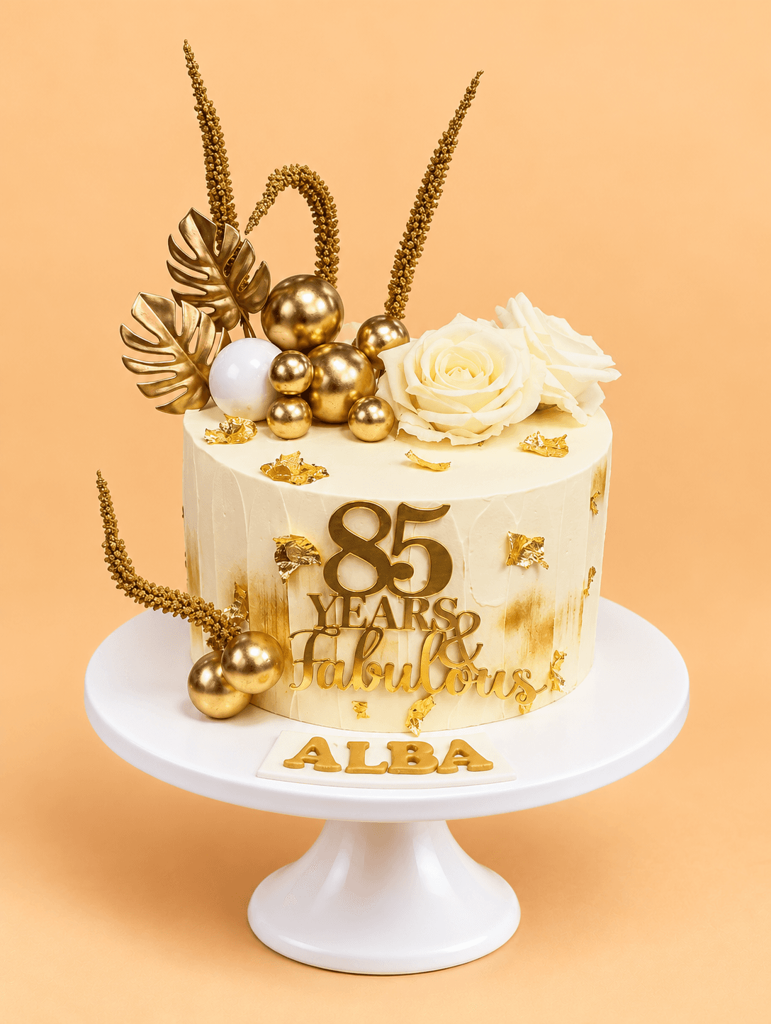 Golden Legacy Celebration Cake