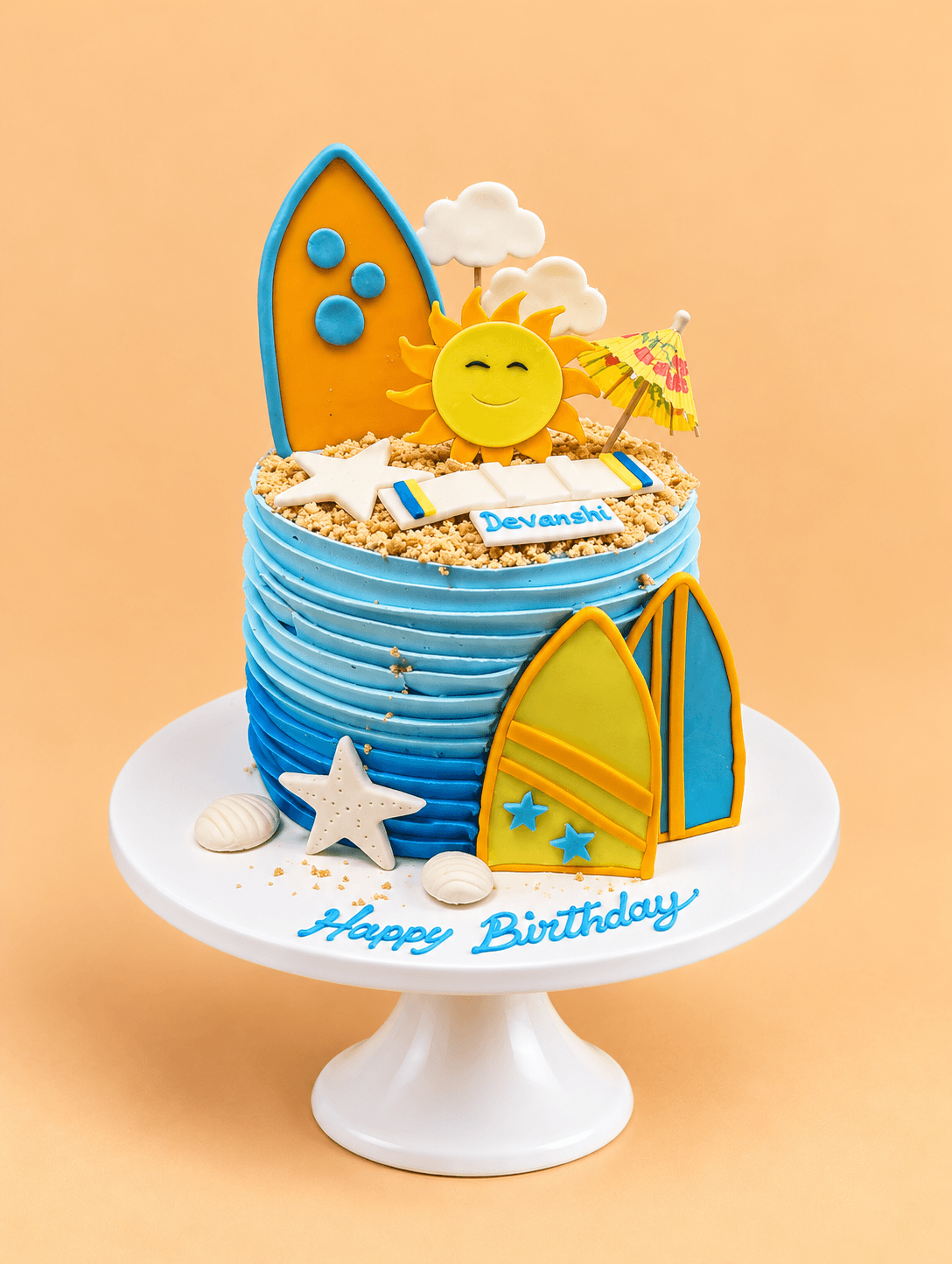 Sunny Surf Adventure Cake
