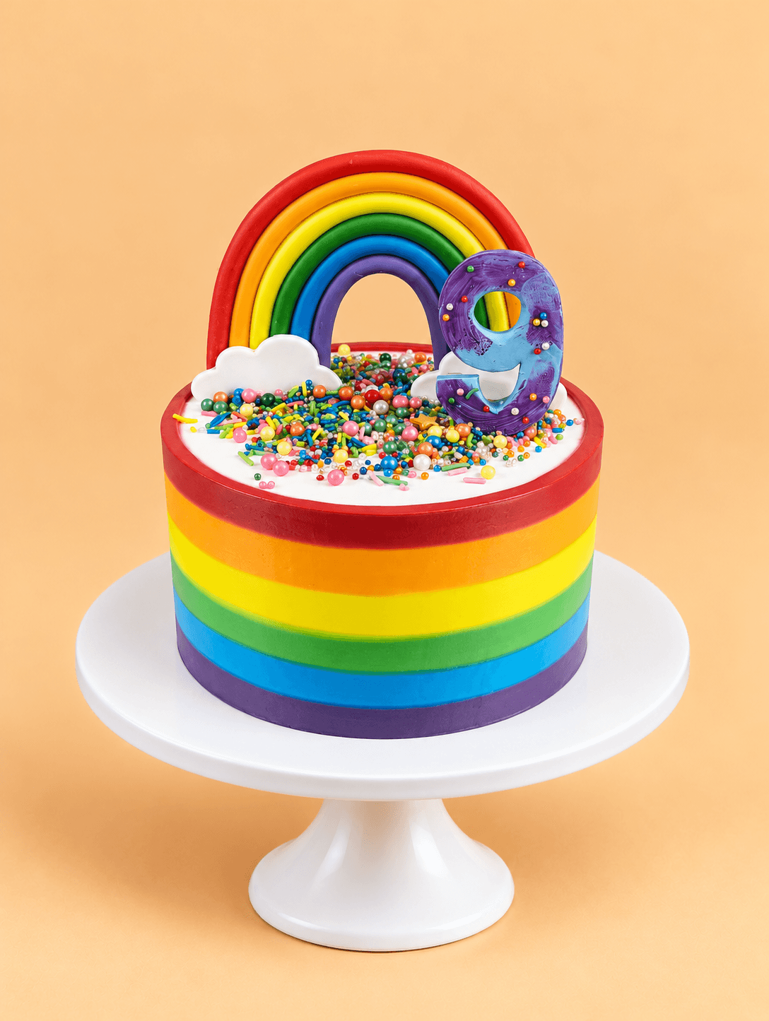 Rainbow Sprinkle Celebration Cake