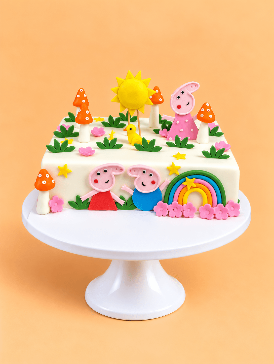 Peppa’s Rainbow Garden Cake