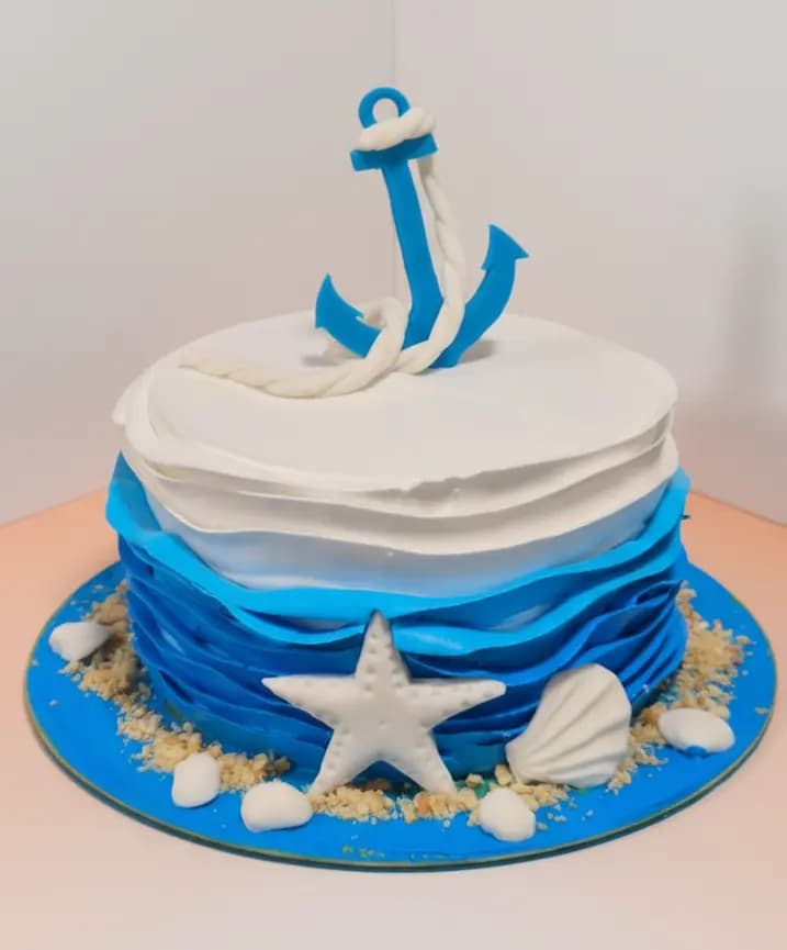 Ocean Themed Birthday Cake