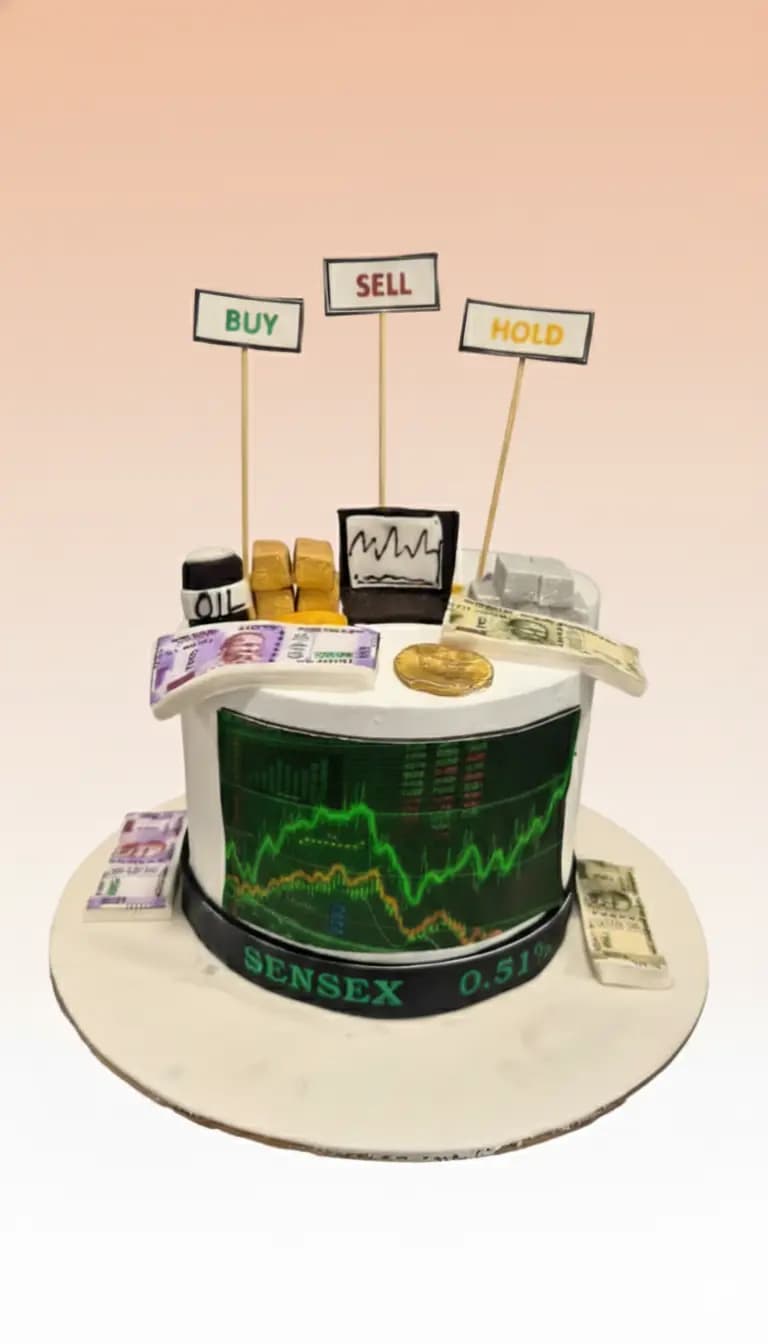 Stock Market Themed Cake