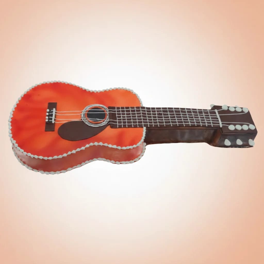 Guitar Themed Birthday Cake