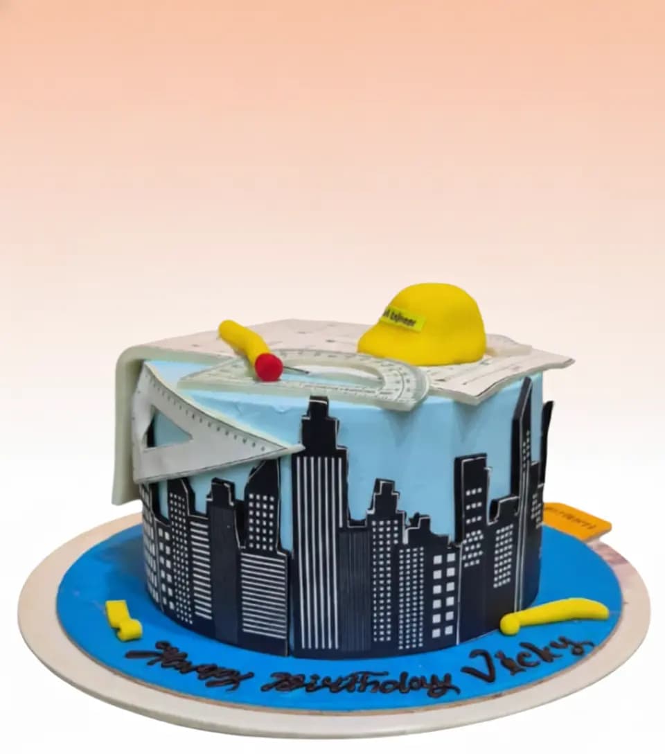 Construction Themed Birthday Cake