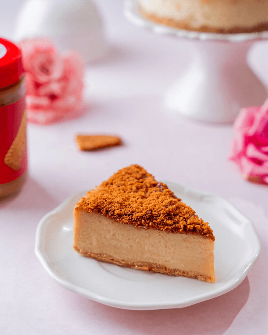 Lotus Biscoff Baked Cheesecake Slice