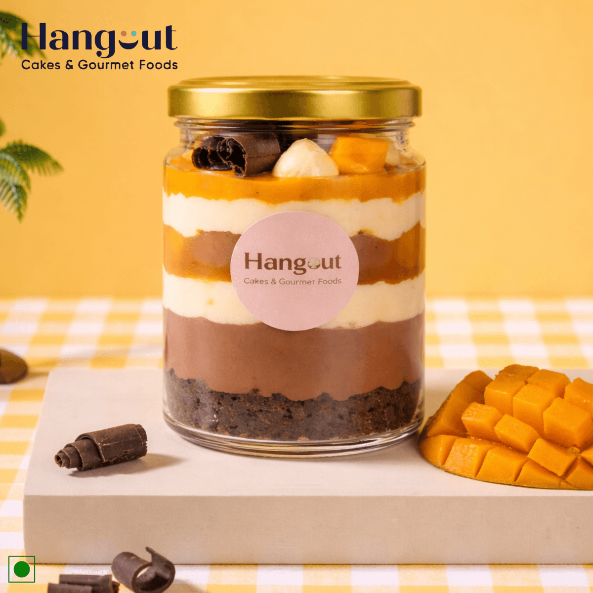 Mango Chocolate Mousse Jar cake