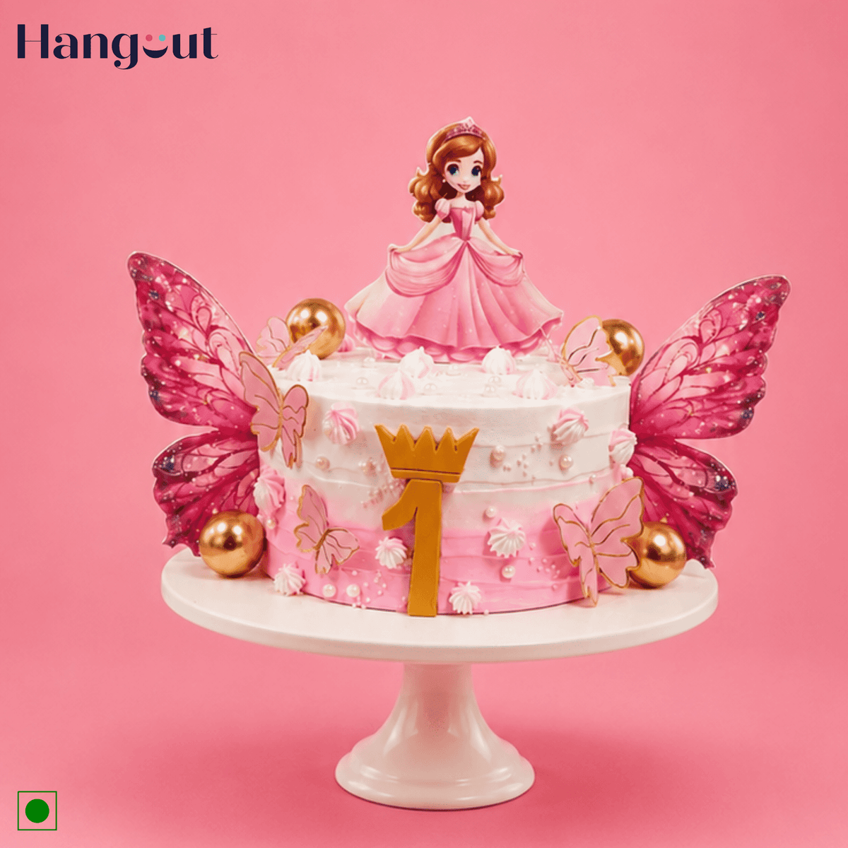Princess First Birthday Customized Cake