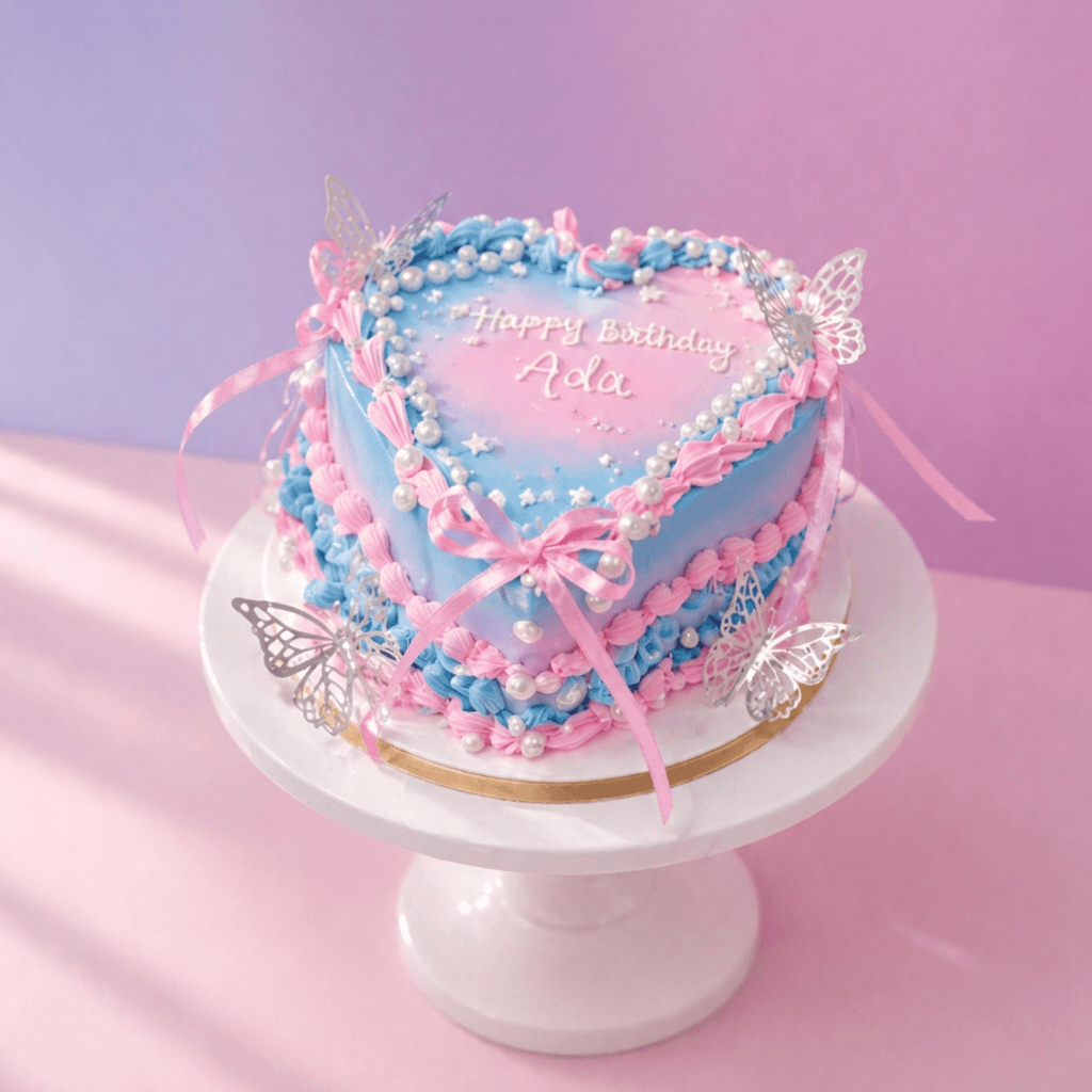 Blushcore Butterfly Customized Cake