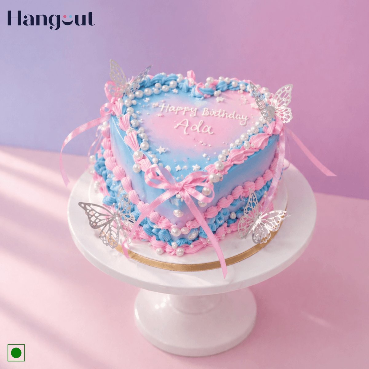 Blushcore Butterfly Customized Cake
