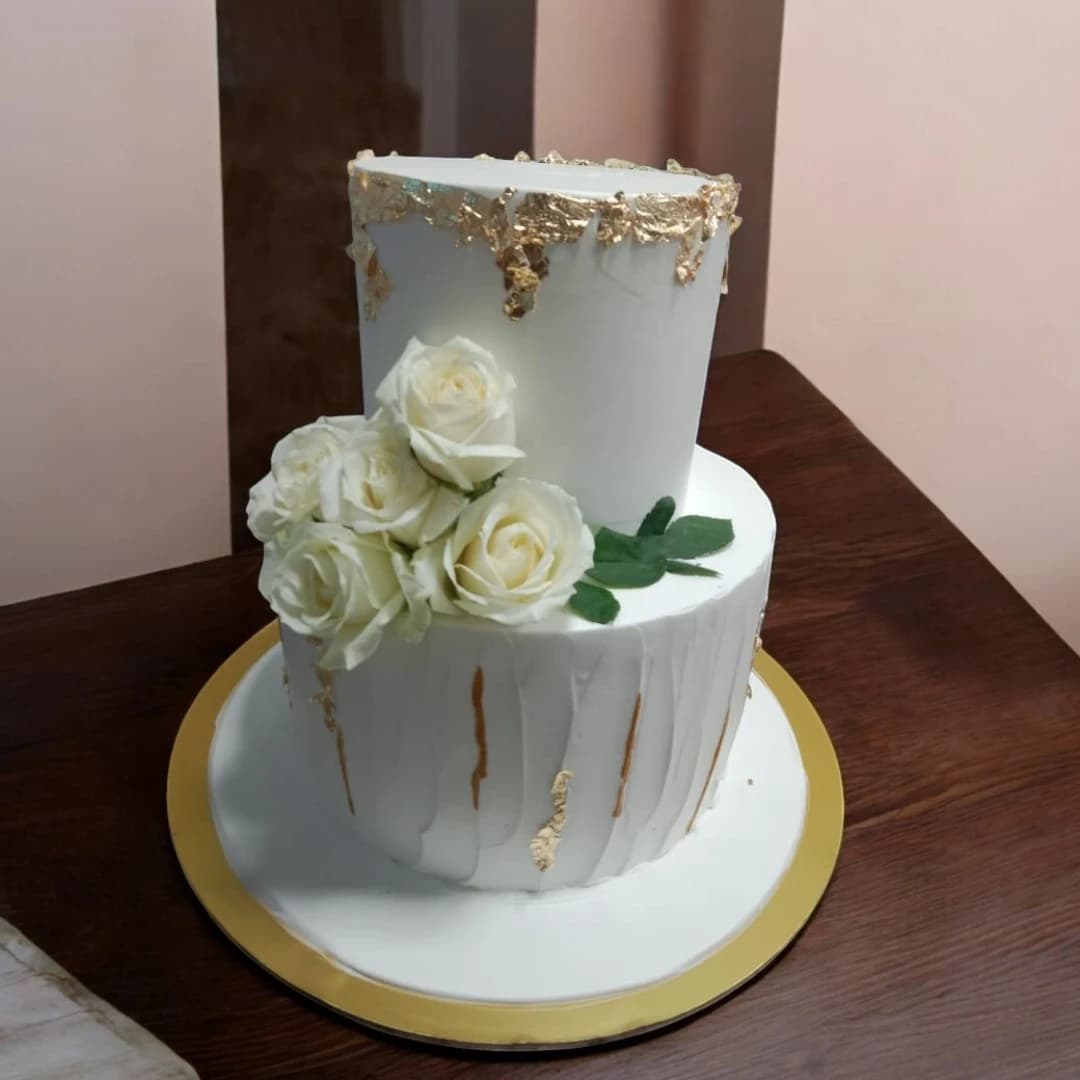 Minimalist 2 Tier Wedding Cake-1