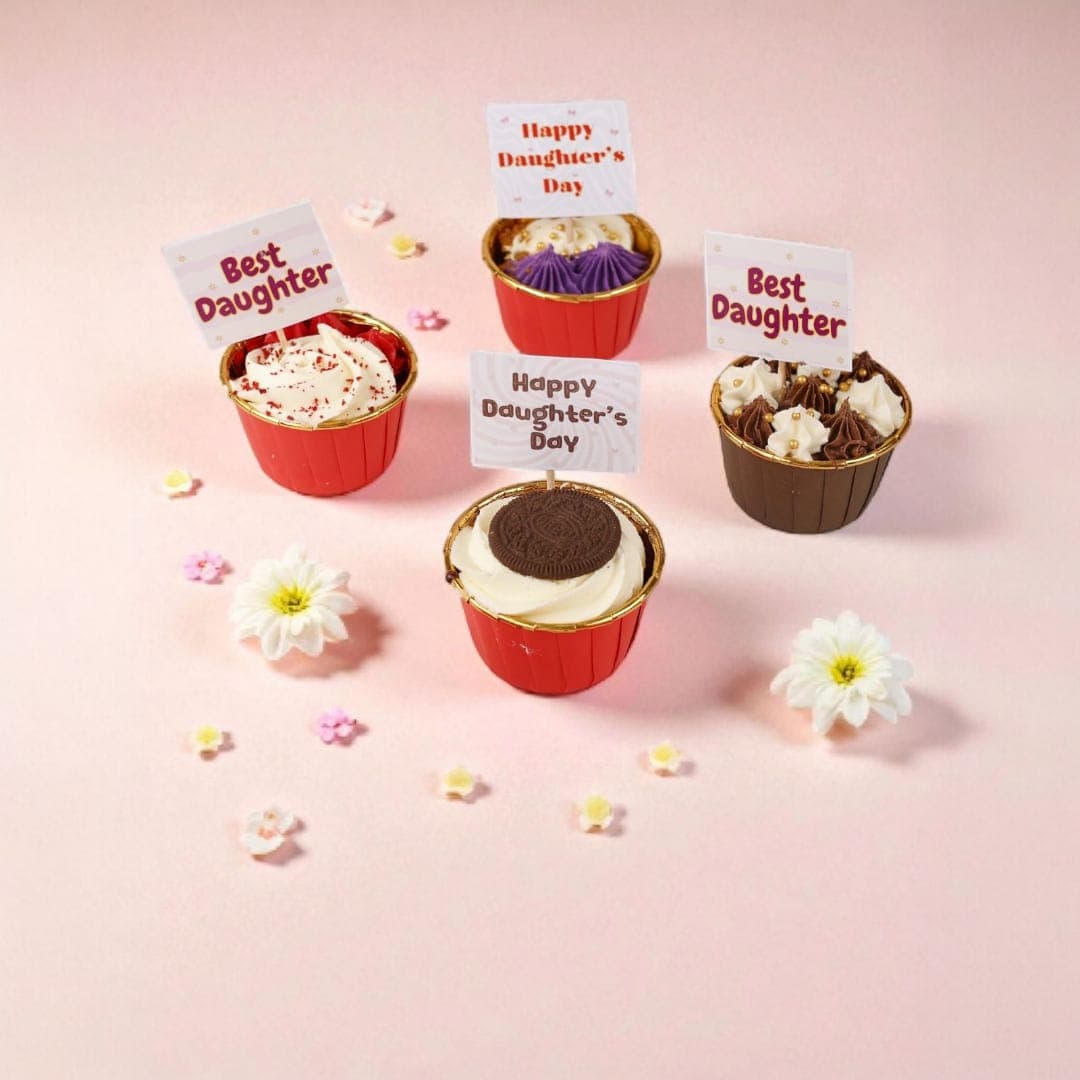 Daughter's Day Special Cupcake Collection (Box of Four)