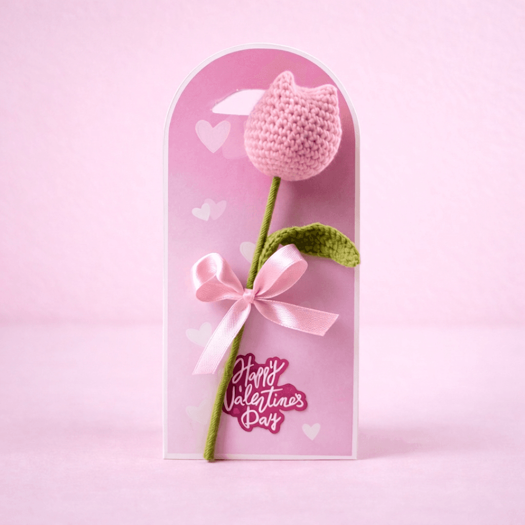 Tulip Crochet Flower Valentine’s Day Gift Hamper
