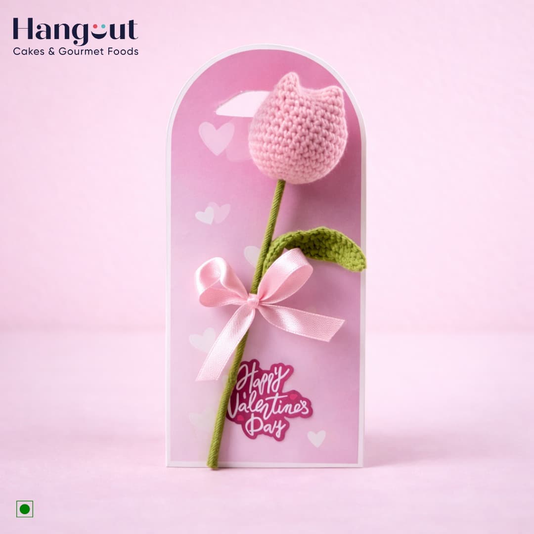 Tulip Crochet Flower Valentine’s Day Gift Hamper