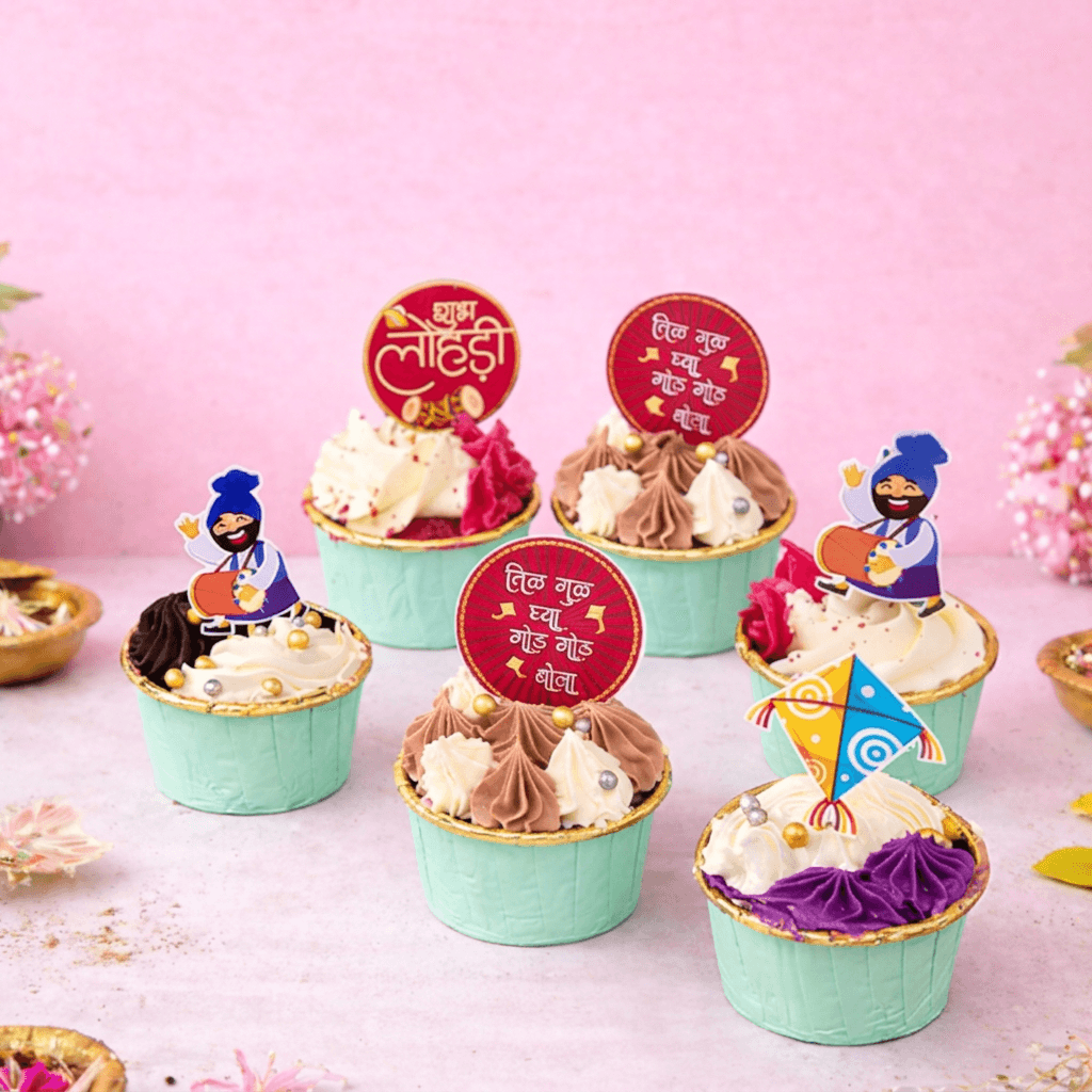 Makar Sankranti and Lohri Special Cupcakes Box of 6