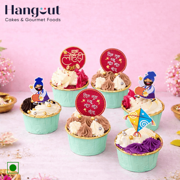 Makar Sankranti and Lohri Special Cupcakes Box of 6