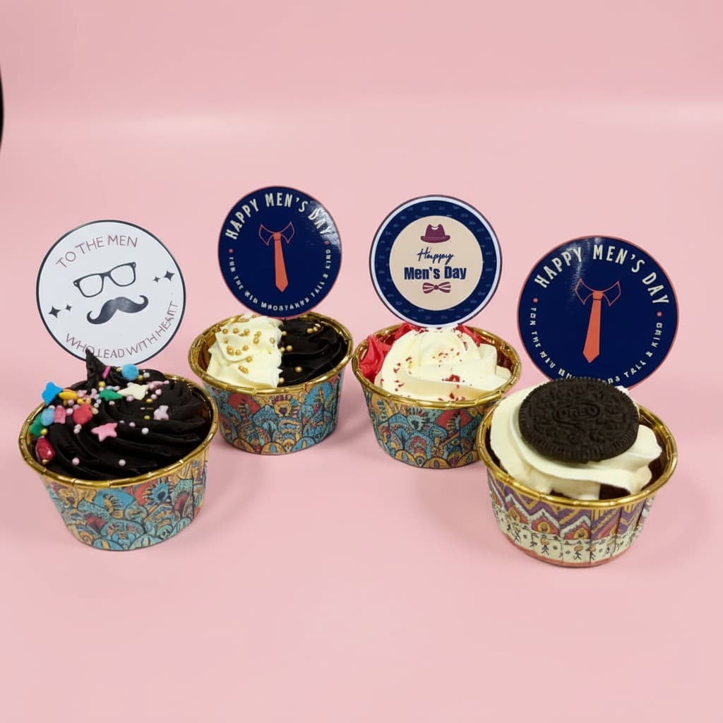Men's Day Special Cupcake Box Of 4