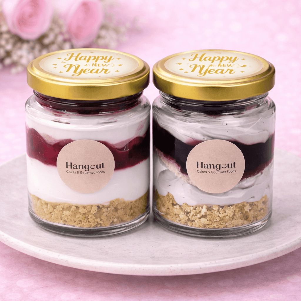 New Year Berry Cheesecake Jar Box of 2