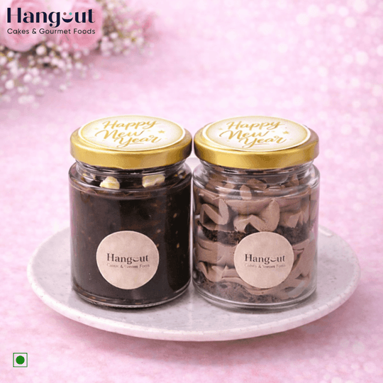 New Year Chocolate Cheesecake Jar Box of 2