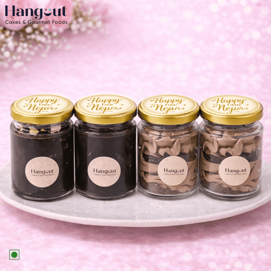 New Year Chocolate Cheesecake Jar Box of 4