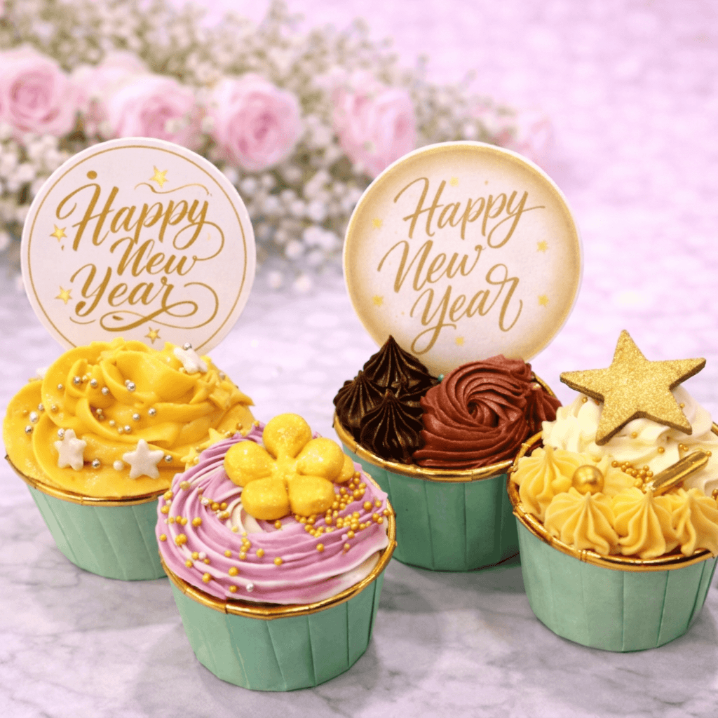 New Year Special Cupcakes Box of 4