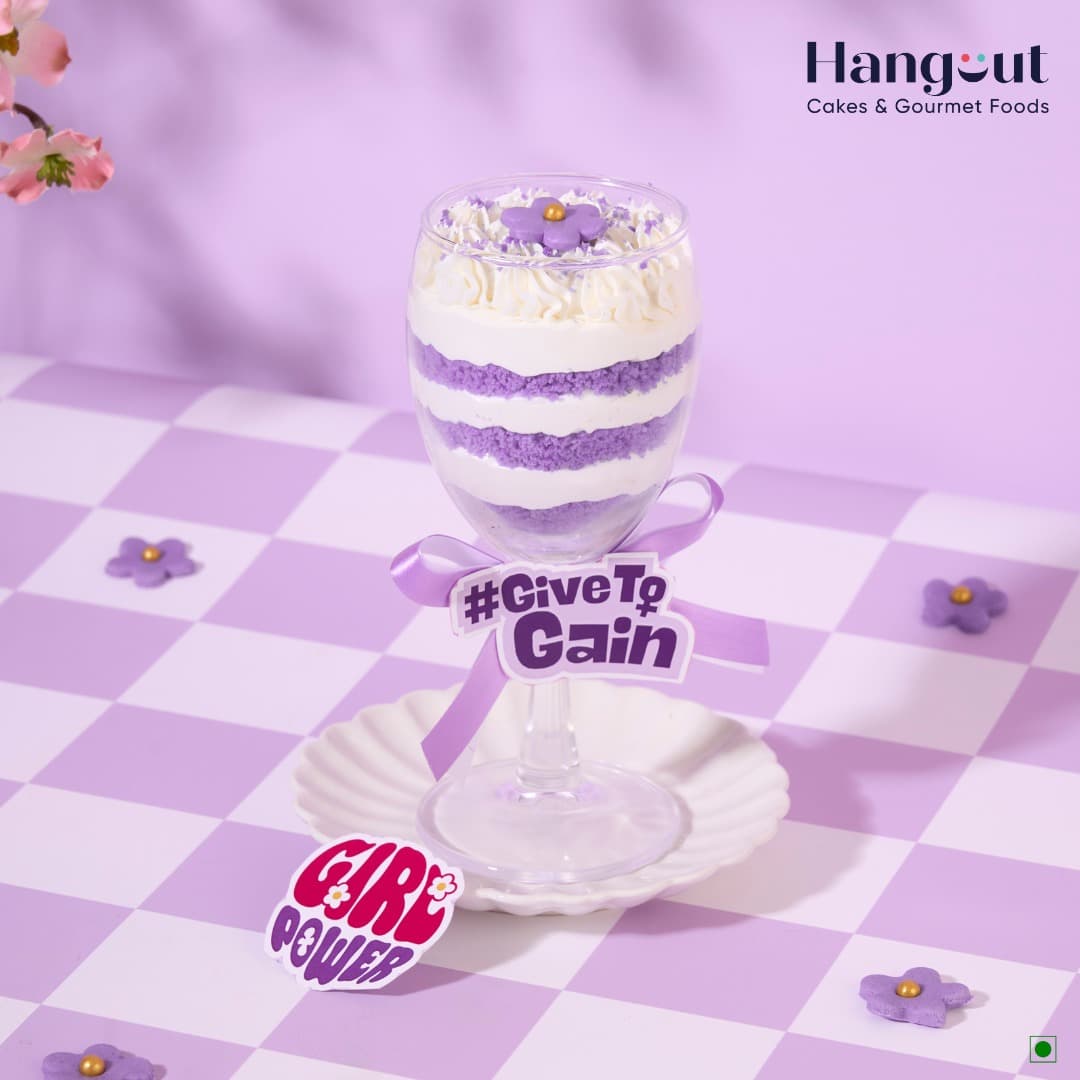 Purple Velvet Women’s Day Special Glass Jar Cake