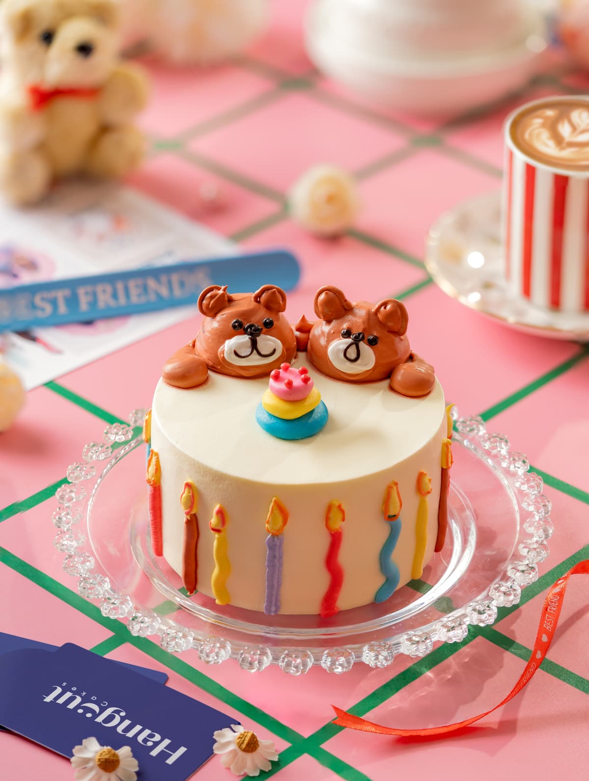 Raspberry Friendship Day Special Bento Cake