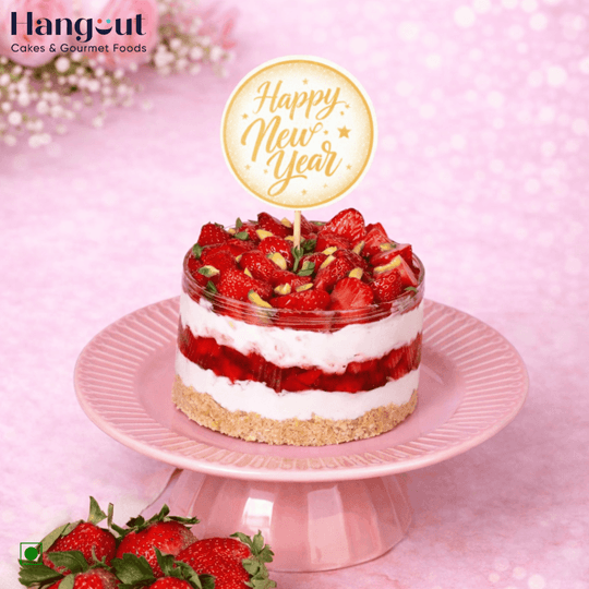 Strawberry New Year Special Cheesecake Bento