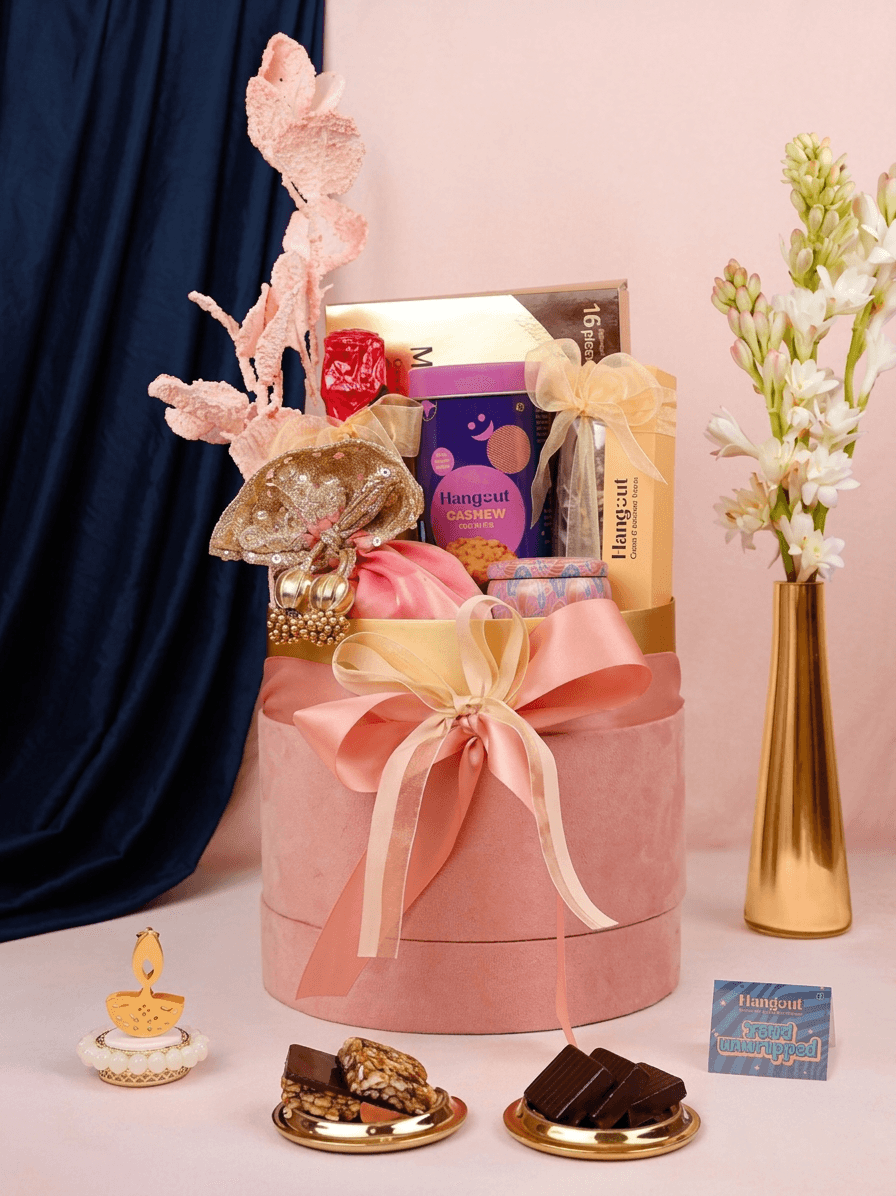Tanishq Pink Diwali Gift Hamper